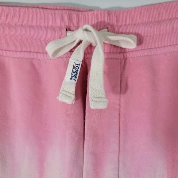 TOMMY JEANS Unisex Pink Tye Die 100% Cotton Short Size XXL Elastic Waist Pockets - Picture 3 of 12